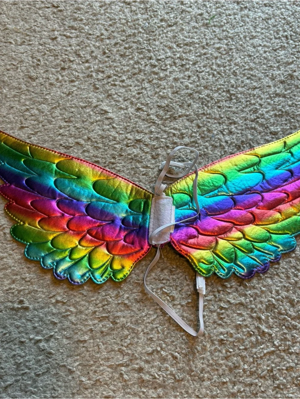 Rainbow Angel Wings Costume Halloween Pink Yellow Blue Purple Green